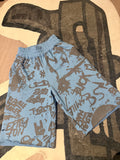 Blue Graffiti dream set shorts